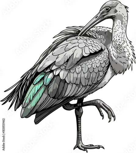 aqua whisper monochromatic grace with a secret streak of tranquil blue, isolated on transparent background