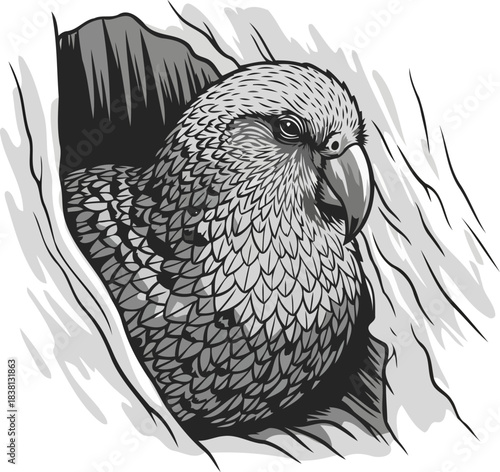 forest heartbeat an ancient spirit nestled in natures wild sanctuary, isolated on transparent background