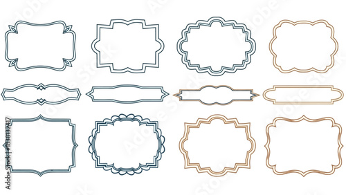 Elegant Assortment of Decorative Frames Vintage Ornament Borders for Invitations and Design Projects