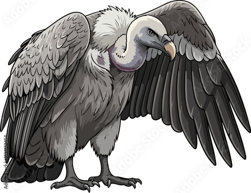 vigilant sovereign embodiment of natures unyielding cycle and strength, isolated on transparent background