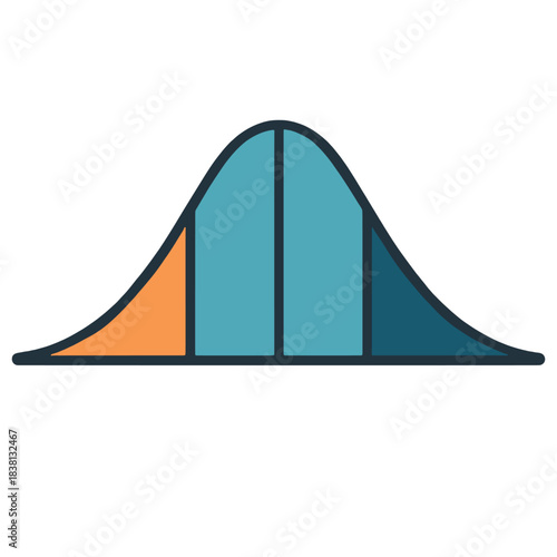 a normal distribution curve ideal for teaching probability, statistics, data science, and analytical concepts.