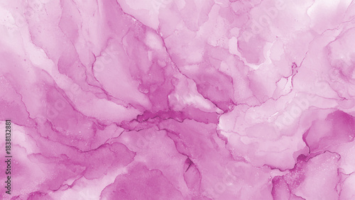 Vibrant pink and magenta abstract watercolor texture background with fluid flowing ink art design for modern luxury decoration