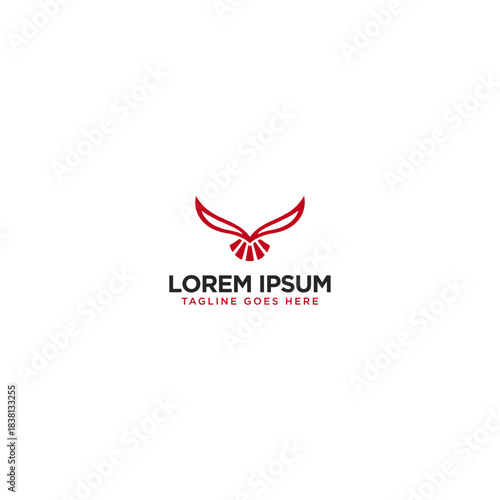 Phoenix bird logo Icon flat vector design