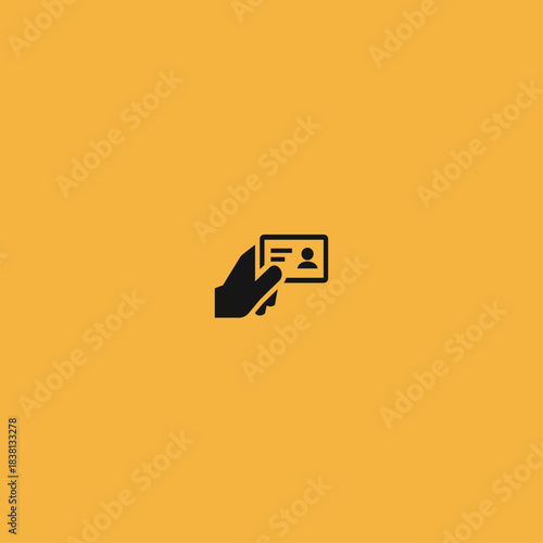 ID Card logo Icon flat vector design