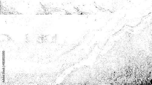 Abstract black and white monochrome grunge texture overlay creating a distressed vintage background effect