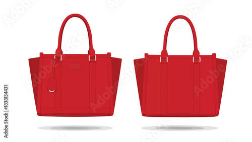 Elegant Crimson Tote Bags: A Modern Fashion Statement and Stylish Accessory Showcase