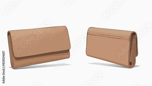 Elegant minimalist clutch collection, showcases modern aesthetic and stylish design isolated against pristine background capturing functional beauty