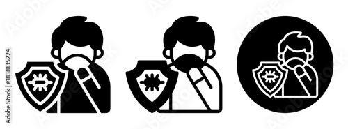 Disease Prevention Icon Collection Glyph & Mixed Style