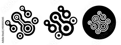 Cell Division Icon Collection Glyph & Mixed Style