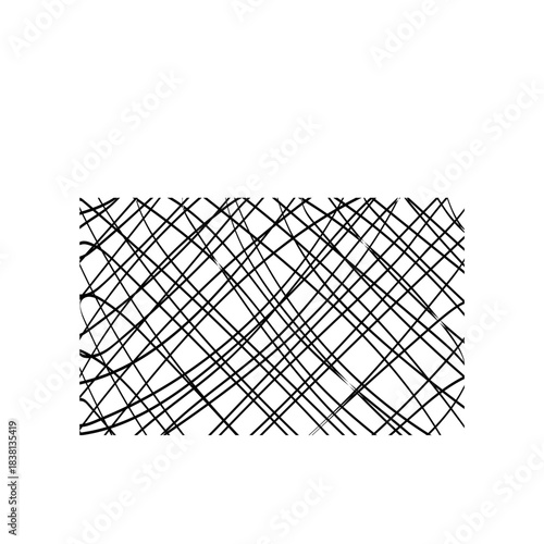 Abstract black lines forming a chaotic pattern on a white background, evoking a sense of disarray and artistic expression