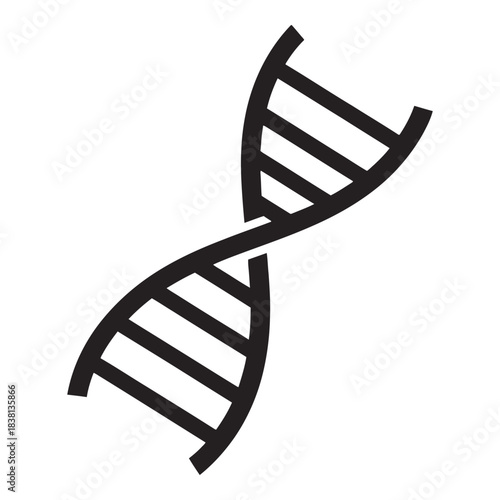 A simple depiction of a deoxyribonucleic acid double helix structure