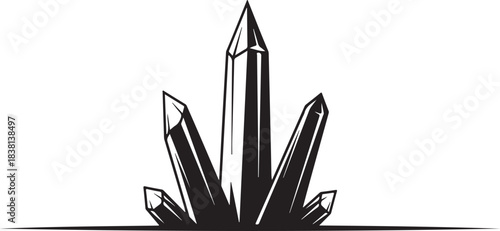 Cluster of sharp crystals gems minerals