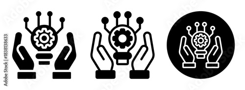 Technology Adoption Icon Collection Glyph & Mixed Style