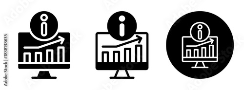 Information Growth Icon Collection Glyph & Mixed Style