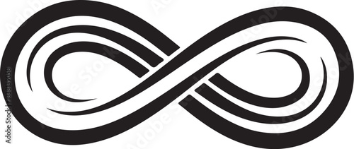 Infinity Symbol with Swirling Lines endless loop