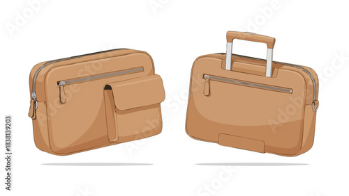 Contemporary Travel Companion: Two variations of a commuter bag, showcasing streamlined design and functionality for modern professionals