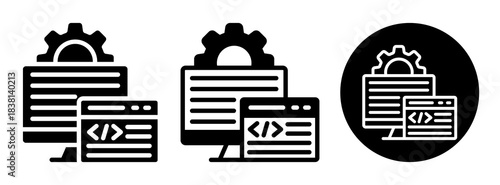Frontend Development Icon Collection Glyph & Mixed Style
