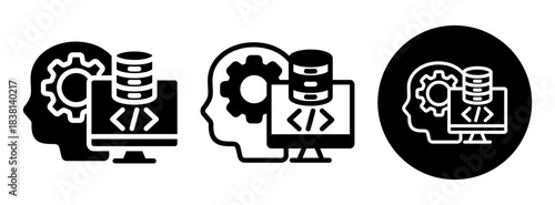 Backend Logic Icon Collection Glyph & Mixed Style
