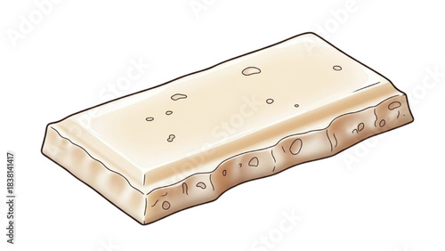 Delicious Milk Chocolate Bar Isolated on White Background