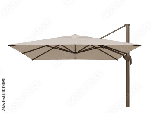 Принти на полотні Isolated cantilever patio umbrella outdoor shade for garden deck relaxation furn