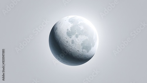 Moon and Earth in Space
