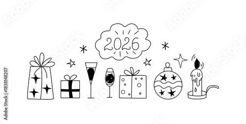 2026 New Year Element Icons