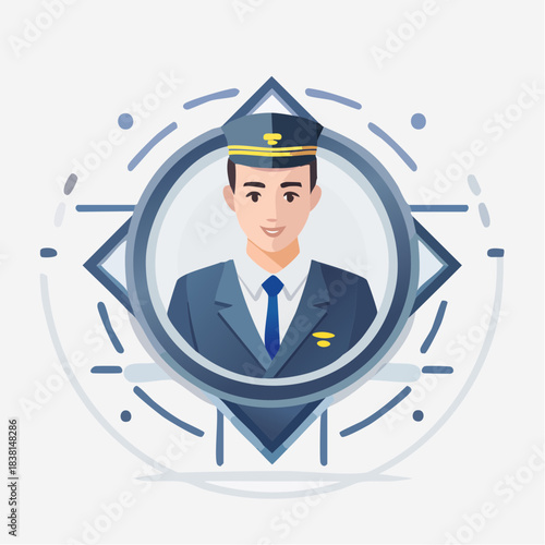 police officer on a white background
