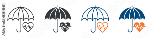 Medical Insurance Icon Set Multiple Style Collection 