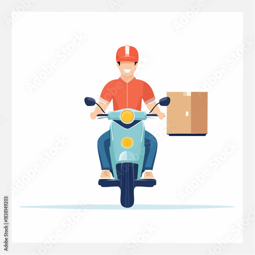 delivery man with parcel