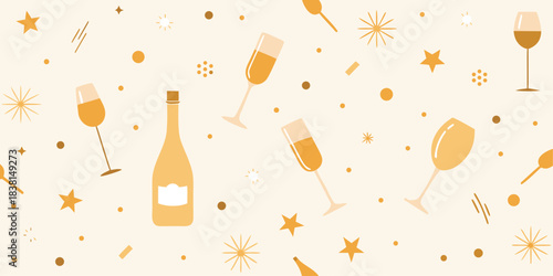 Pattern background of New Year's Eve 