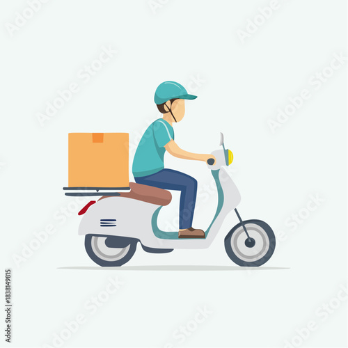delivery man with parcel