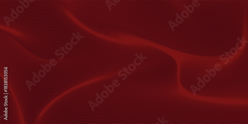 Contemporary technology cover design set. Luxury background with red line pattern (guilloche curves). Premium vector tech backdrop for business layout, digital certificate, formal brochure template