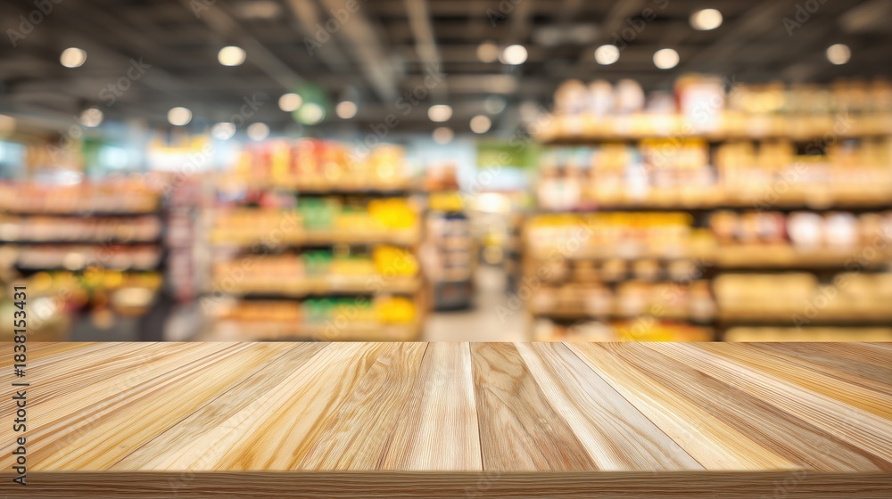 custom made wallpaper toronto digitalWooden Table Copy Space in Supermarket – Minimal Product Layout Background