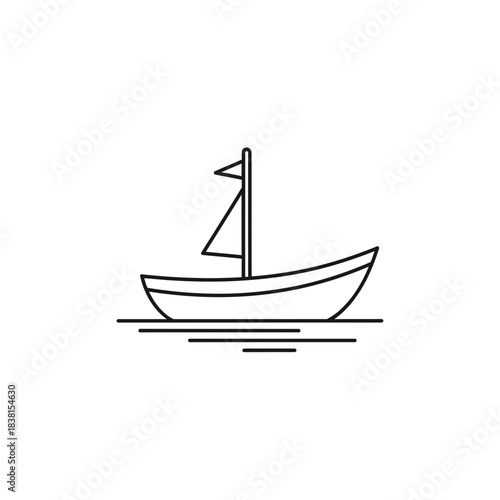 ship on a white background