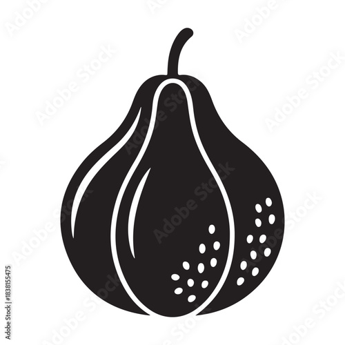 Minimal Kul Fruit Silhouette Vector Logo Design