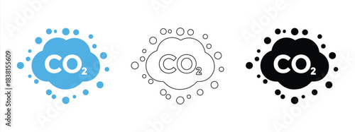 co2 emissions vector icon