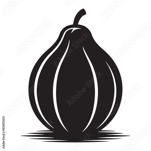 Minimal Kul Fruit Silhouette Vector Logo Design