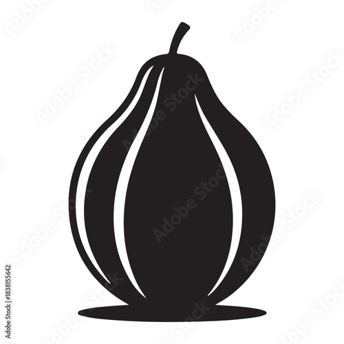 Minimal Kul Fruit Silhouette Vector Logo Design