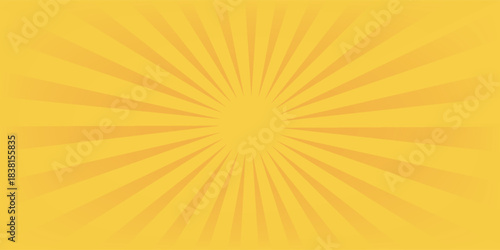 Circus background of spiral yellow orange rays vector illustration. Vintage radial pattern with sunbeams or starburst strip. Circus, carnival, summer fair or chapiteau backdrop.