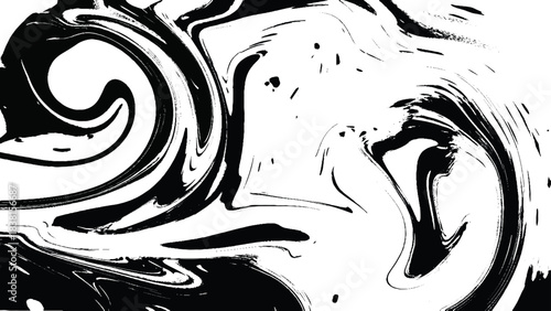 Hand drawn marbling illustration technique. Called ebru in Turkish, ethnic ink texture watercolor stains, abstract background