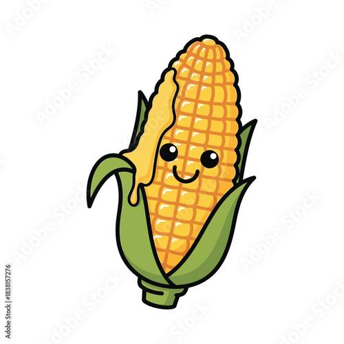 corn cob cartoon