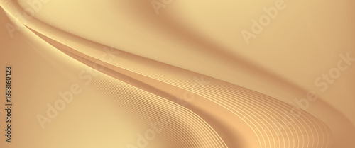 Abstract gold lines background with light effects. vector. eps 10. modern
