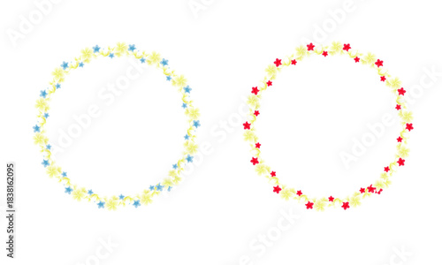 清楚で華やかな白い花のフレーム