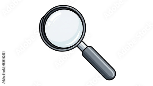 Magnifying Glass Illustration in a Minimalistic Style