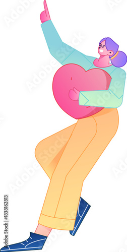 A relief illustration of a figure holding a caring hand, embodying the act of sharing affection.
