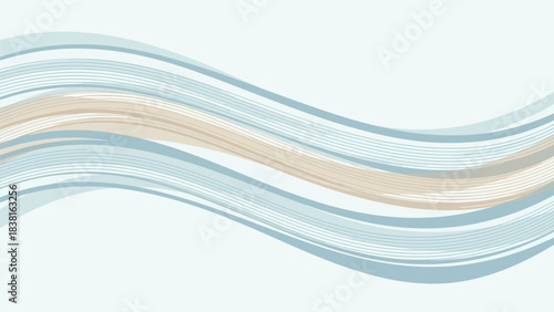 Gentle flowing lines in cool blues and serene beige creating a calming backdrop