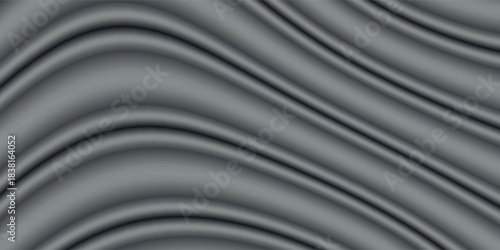Smooth elegant black satin texture abstract background. Luxurious background design