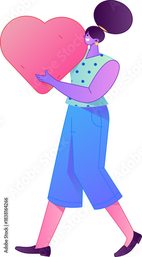 A relief illustration of a figure holding a caring hand, embodying the act of sharing affection.
