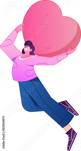 A relief illustration of a figure holding a caring hand, embodying the act of sharing affection.
