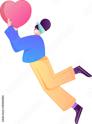 A relief illustration of a figure holding a caring hand, embodying the act of sharing affection.
